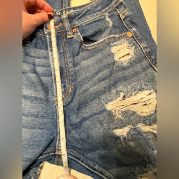 American Eagle Outfitters Distressed High Rise Blue Jeans - Picture 9 of 10